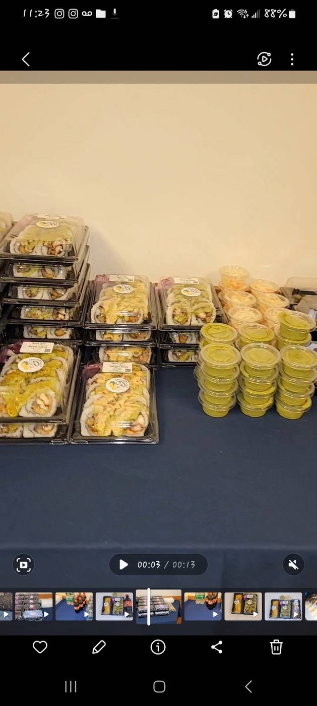 Individual meal catering setup